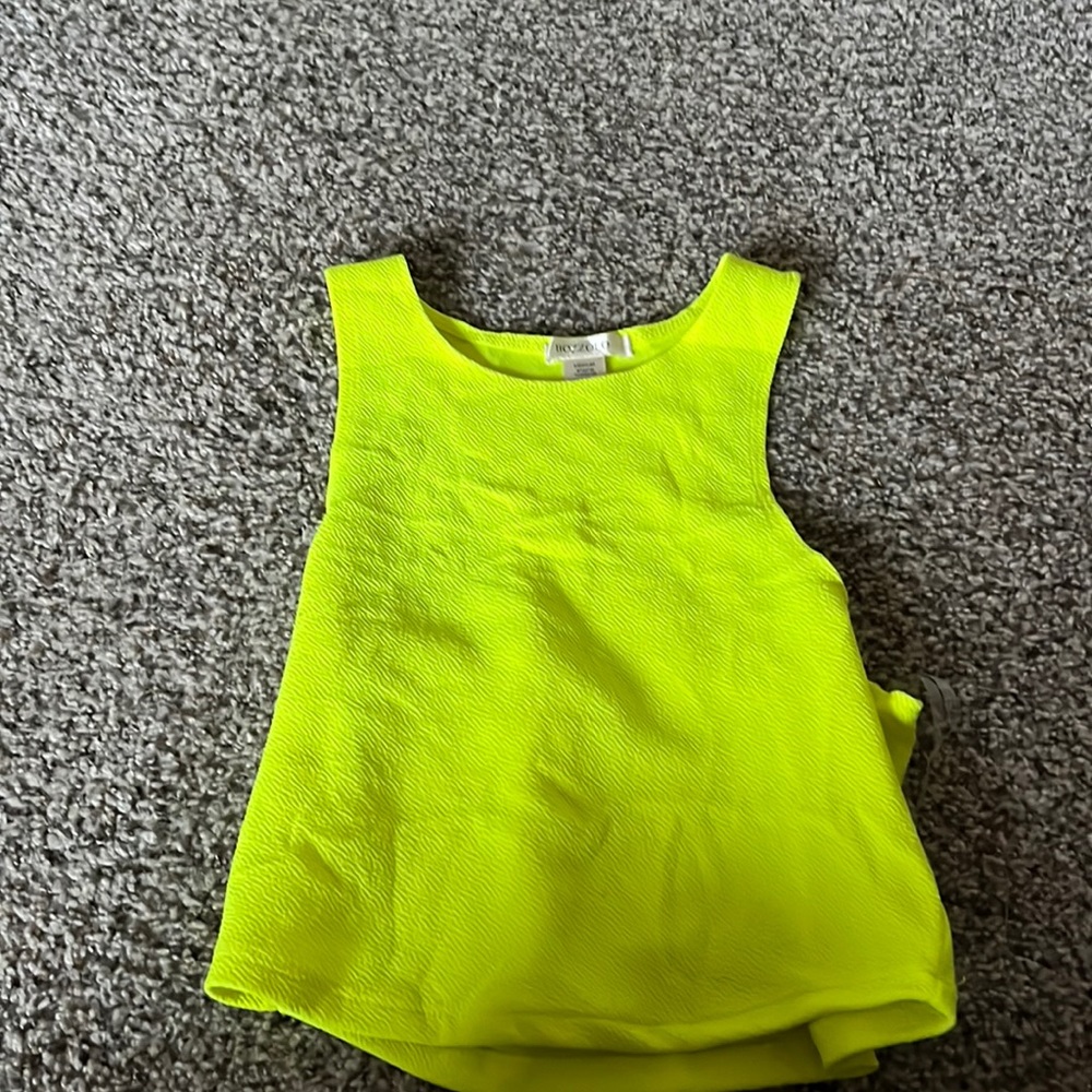 Bright yellow crop top